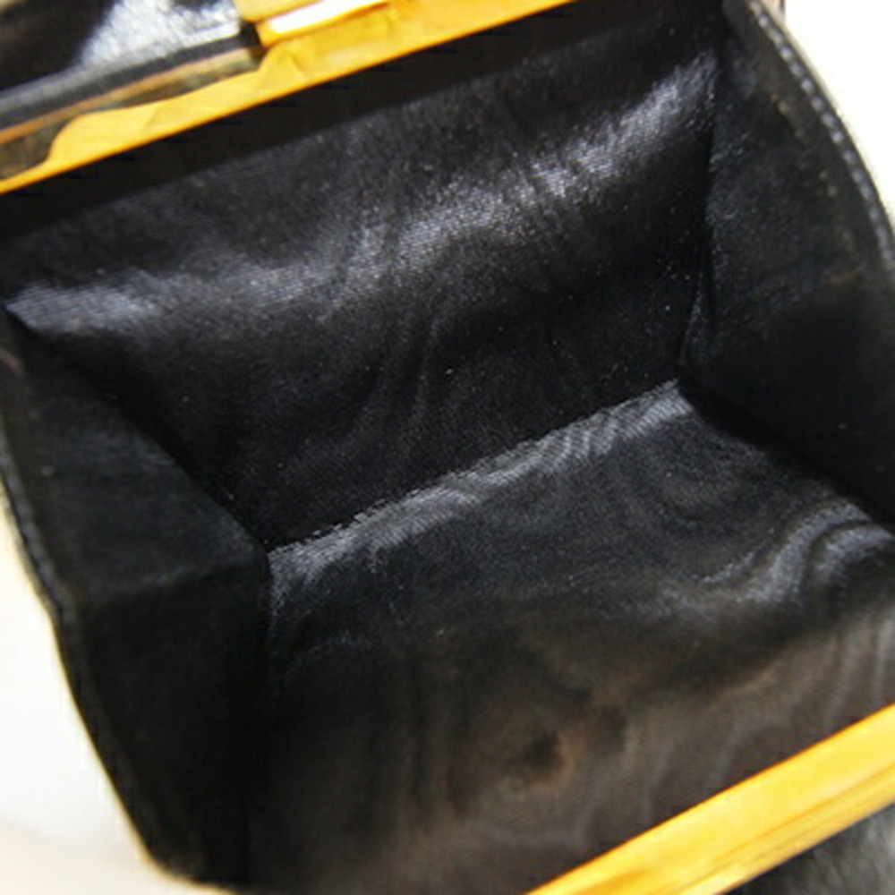 CHANEL Vintage Black Lambskin Leather Logo Wallet - Picture 8 of 10